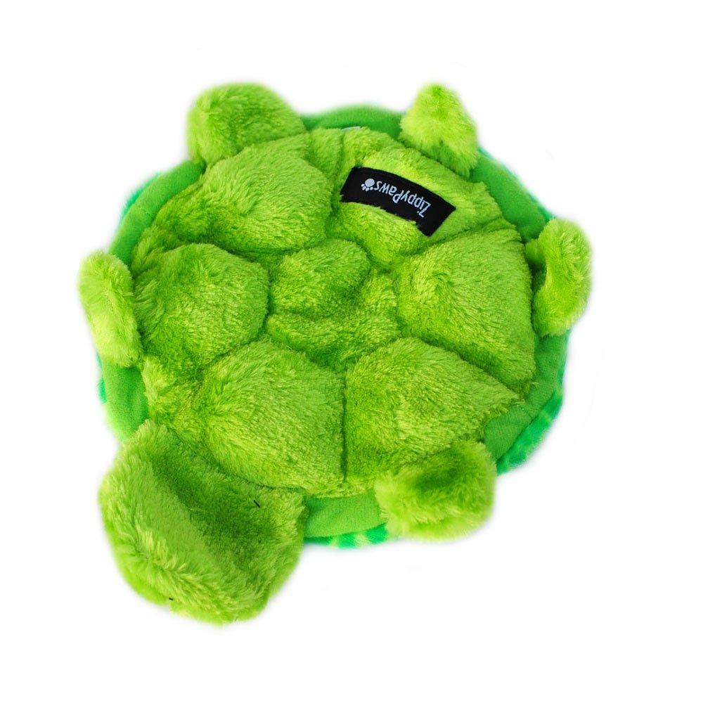 SlowPoke tortuga de ZippyPaws con diseño plano para tirar y recoger.
