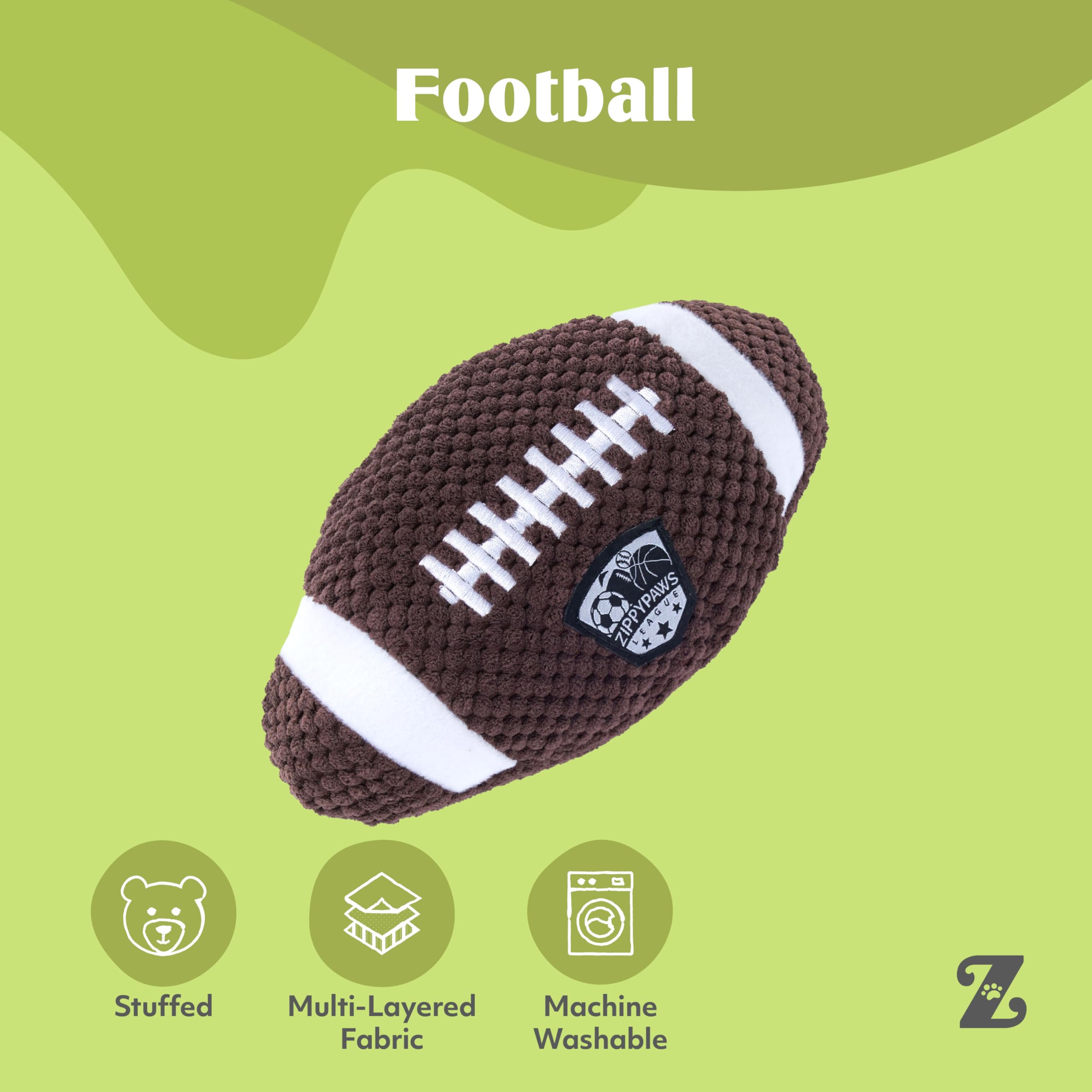 ZippyPaws SportsBallz juguete suave y seguro para acurrucarse