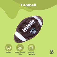 ZippyPaws SportsBallz tejido multi-capas: mayor durabilidad para sesiones de juego intensas.