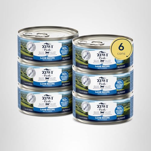 ZIWI Peak empaque de 6 latas de 3 oz, conveniencia para la alimentación diaria.