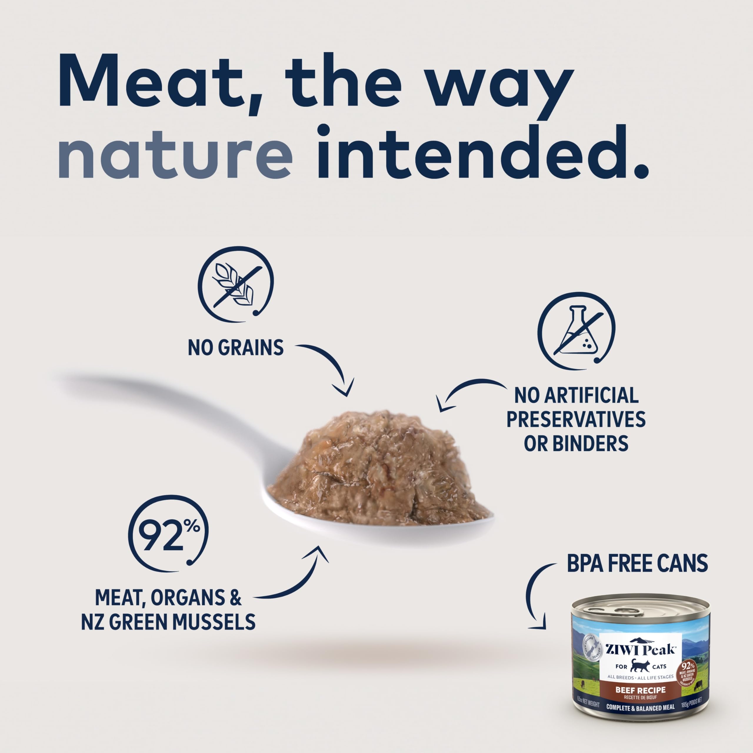 ZIWI Peak: ingredientes de Nueva Zelanda sin granos, opción natural.