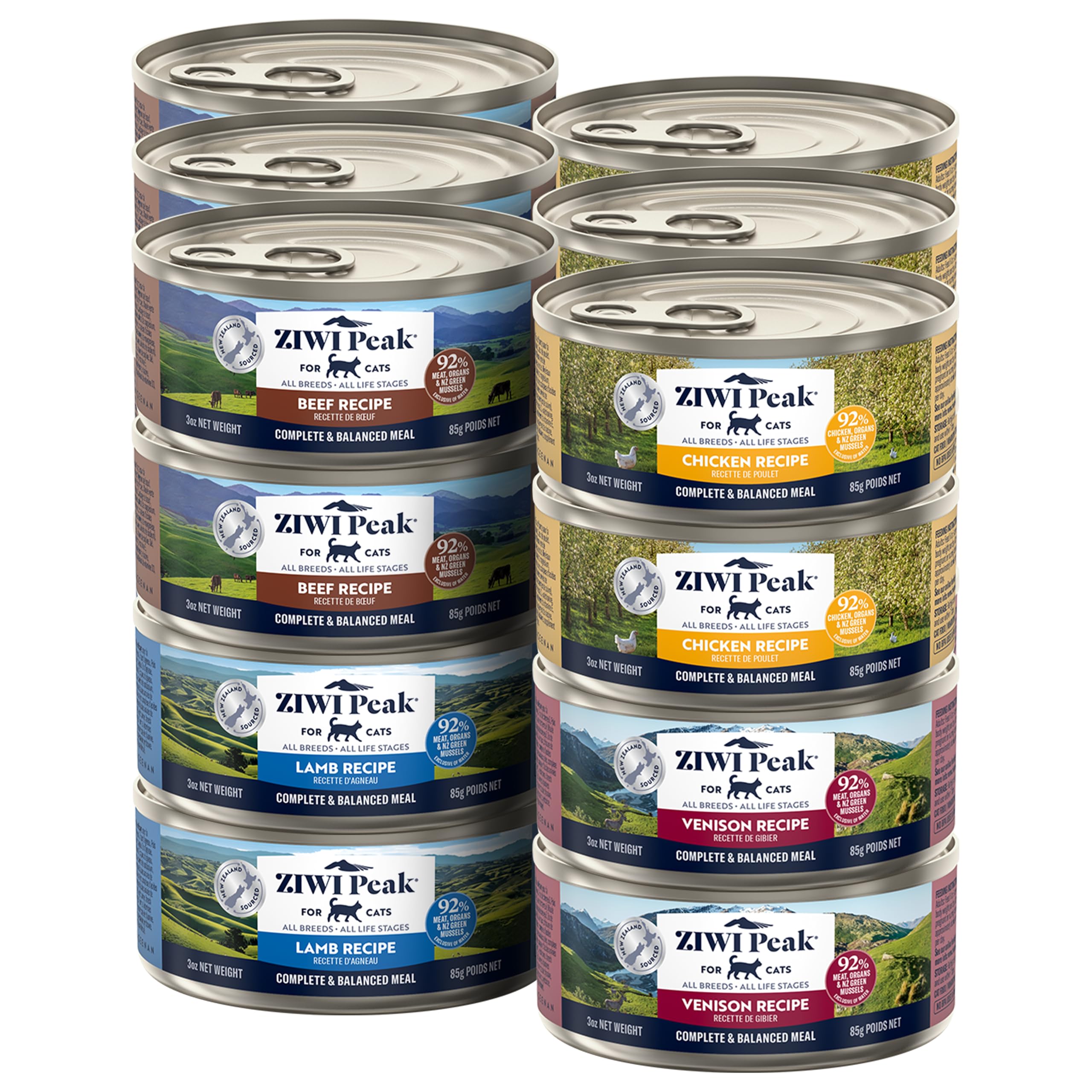 ZIWI Peak res en lata; surtido para gatos con sabor premium