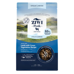 ZIWI Peak vapor-seco-cordero-pastos-nuevos: alimento premium con textura suave para perros.