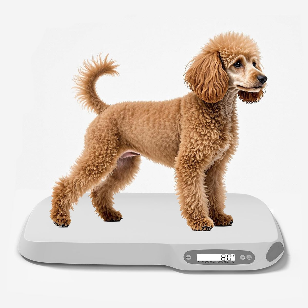 ZLZDIGIH-XB balanza para perros pequeños: lectura de peso precisa y estable.
