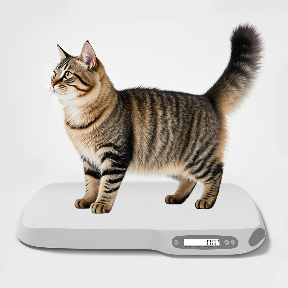 ZLZDIGIH-XB balanza para gatos: medición corporal con cinta integrada.