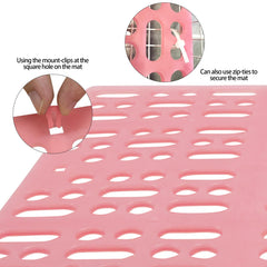 Tapete Zmpkhba rosa para jaula, aporta limpieza y confort para conejos.