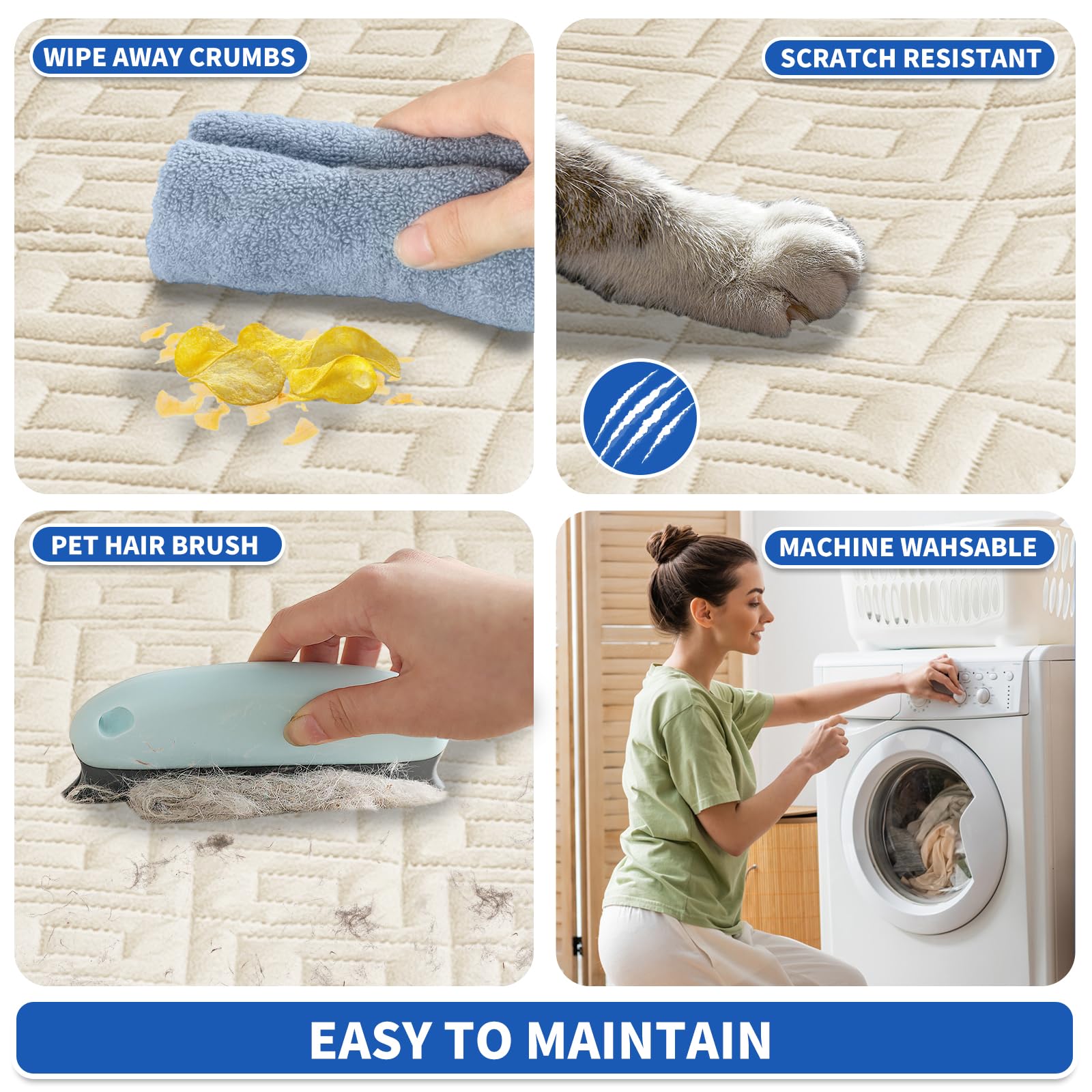 Manta ZNSAYOTX lavable, fácil de limpiar y mantener
