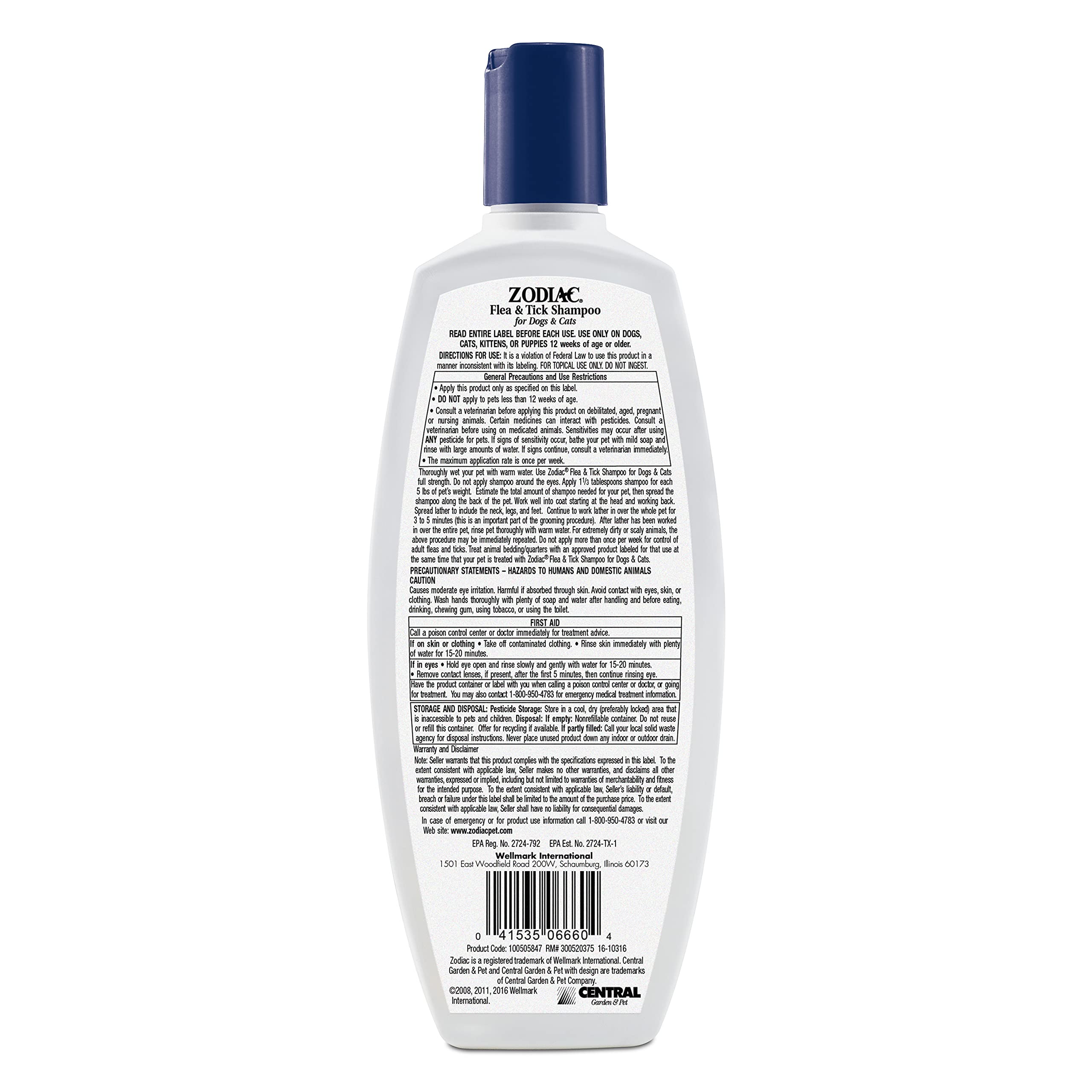 Zodiac Champú espuma suave, mejora el manejo y deja el pelaje brillante.