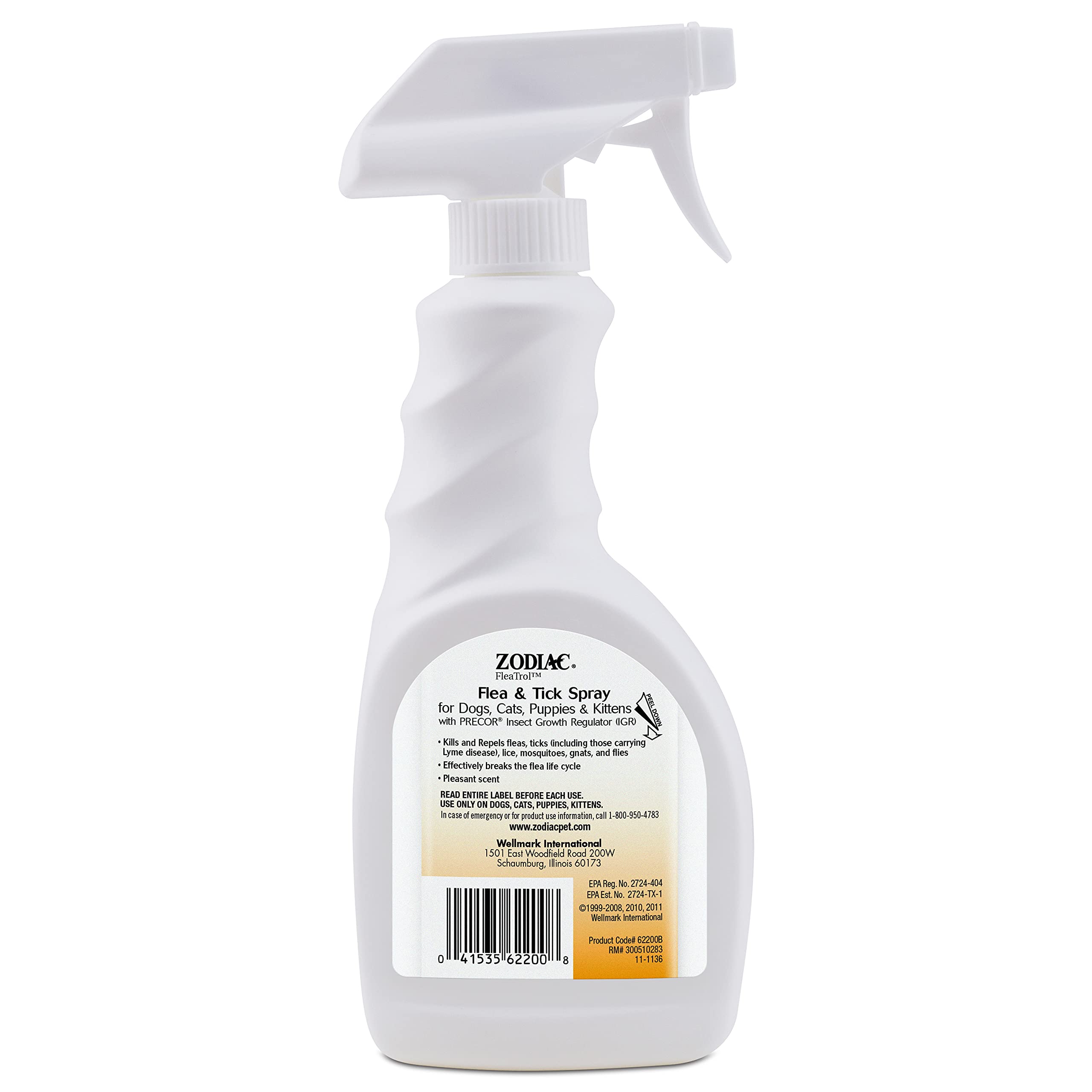 Aplicación rápida de Zodiac Spray para perros y gatos.