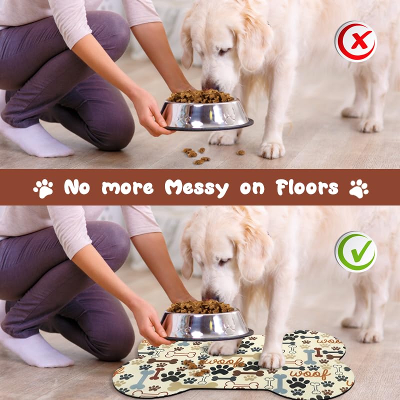 Zoeeya diseño divertido para almohadilla de perro, forma de hueso y estilo amable.