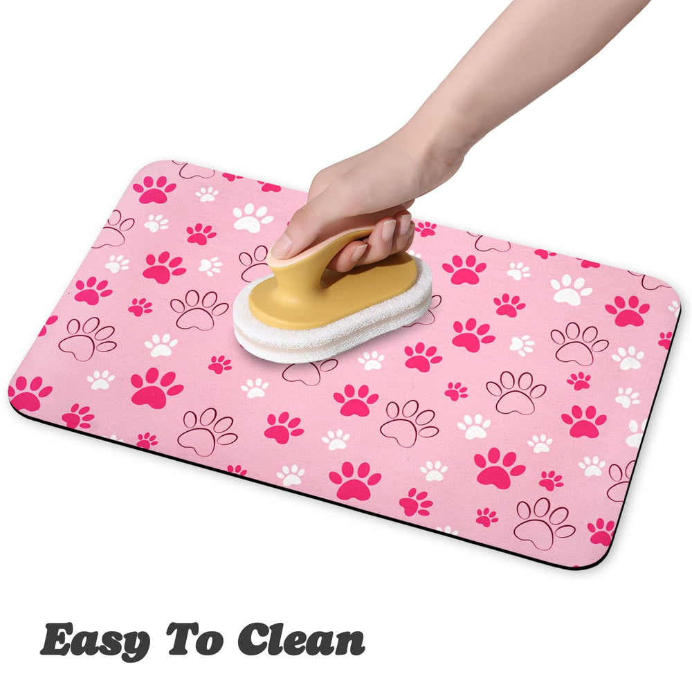 Zoeeya tapete fácil de limpiar rosa, se limpia con paño húmedo.