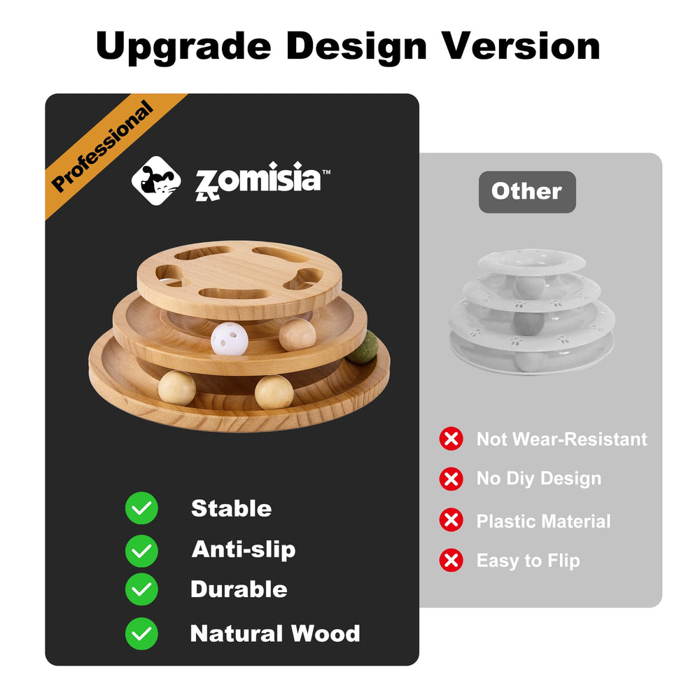 ZOMISIA bolas de madera 3,5 cm ruedan suave y silenciosamente durante el juego.