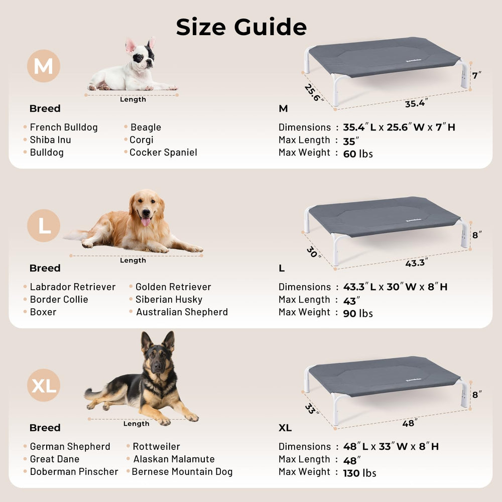 ZOMISIA cama elevada para perro, limpieza fácil y mantenimiento sencillo