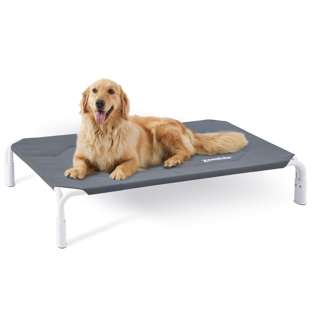 ZOMISIA cama elevada para perro con malla Teslin, ventilación óptima y secado rápido