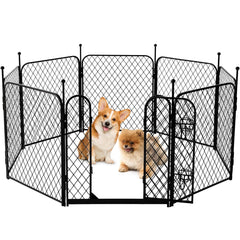 ZOMISIA jaula de juego segura para interiores con malla diamante, ideal para perros pequeños.