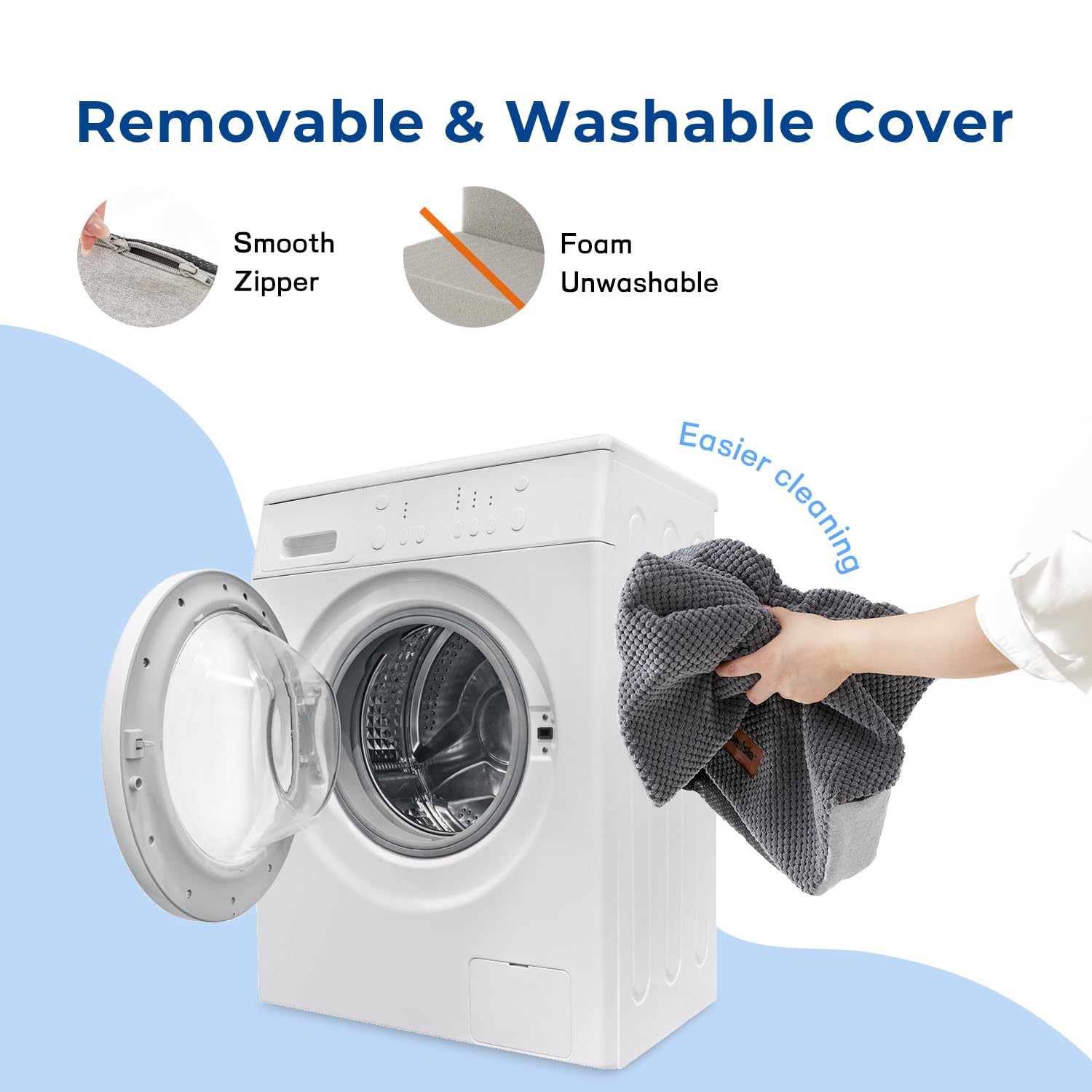 ZOMISIA funda lavable de tela suave para mayor adherencia