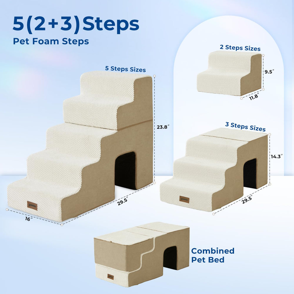 ZOMISIA escalones para perros, tunel incluido, espacio de juego para gatos.