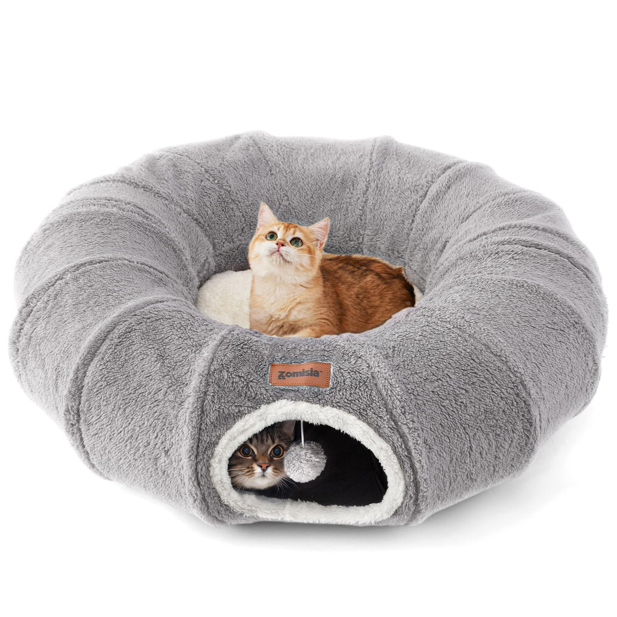 ZOMISIA túnel de gato luna llena, ideal para juego interactivo.