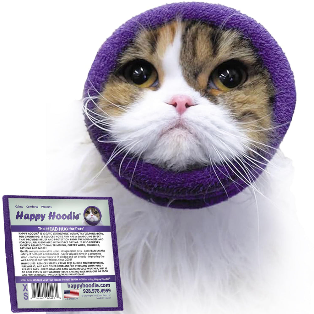 ZONI PETS Happy Hoodie frente, banda calmante para perros y gatos que facilita el aseo