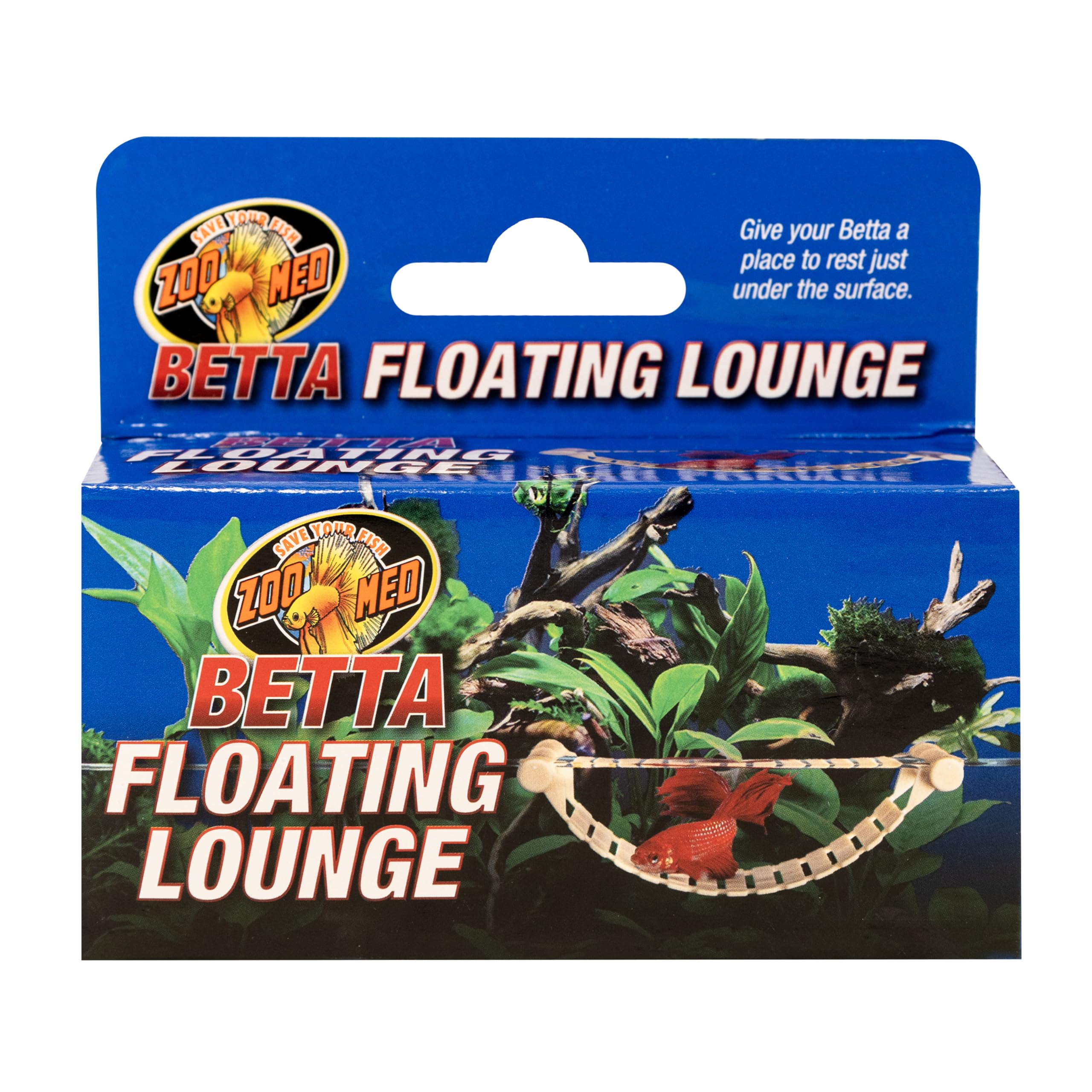 Zoo Med Betta Lounge flotante sobre la superficie, refugio seguro para bettas