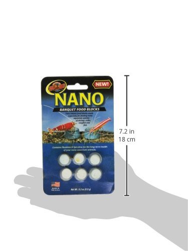 Zoo Med bloque nano para enriquecimiento y alimentación regular en acuario.
