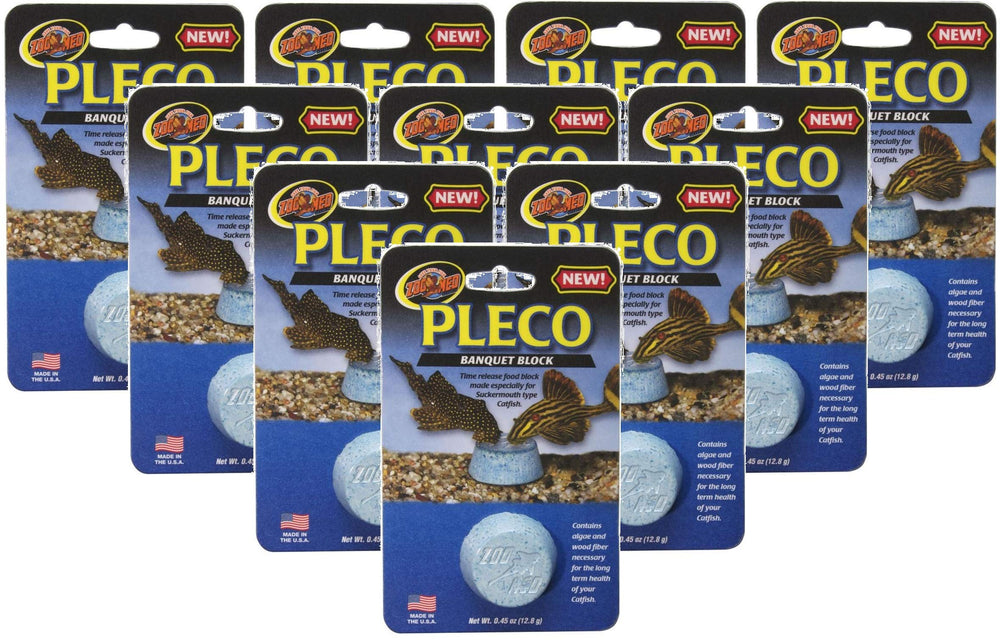 Zoo Med Bloques Banquete Pleco, liberación gradual para plecos, ideal para vacaciones.