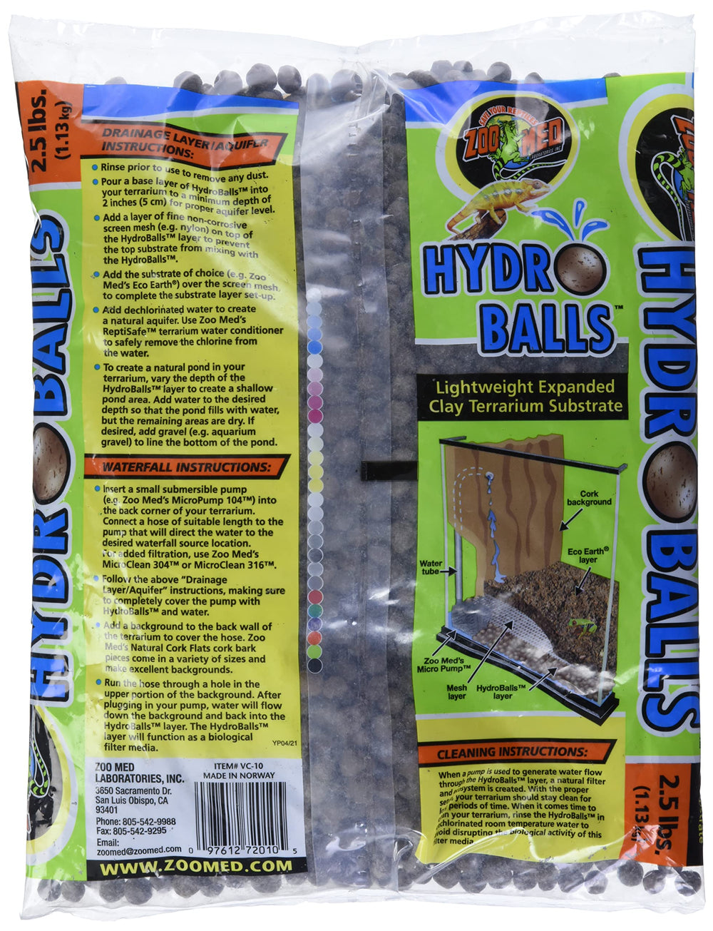 Zoo Med HydroBalls: acuífero natural para mayor humedad en terrarios.