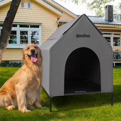 Zooba casa para perro grande, interior y exterior, refugio cómodo.