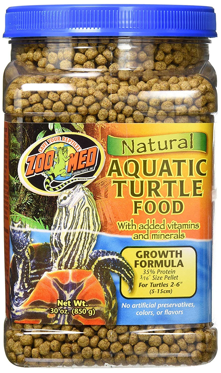 Zoo Med Alimento para tortugas acuáticas: pellets flotantes facilitan la alimentación en la superficie