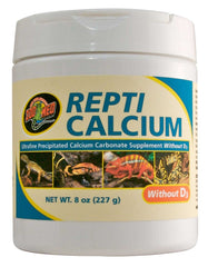 Zoo Med calcio para reptiles, polvo finísimo, alta biodisponibilidad de calcio.