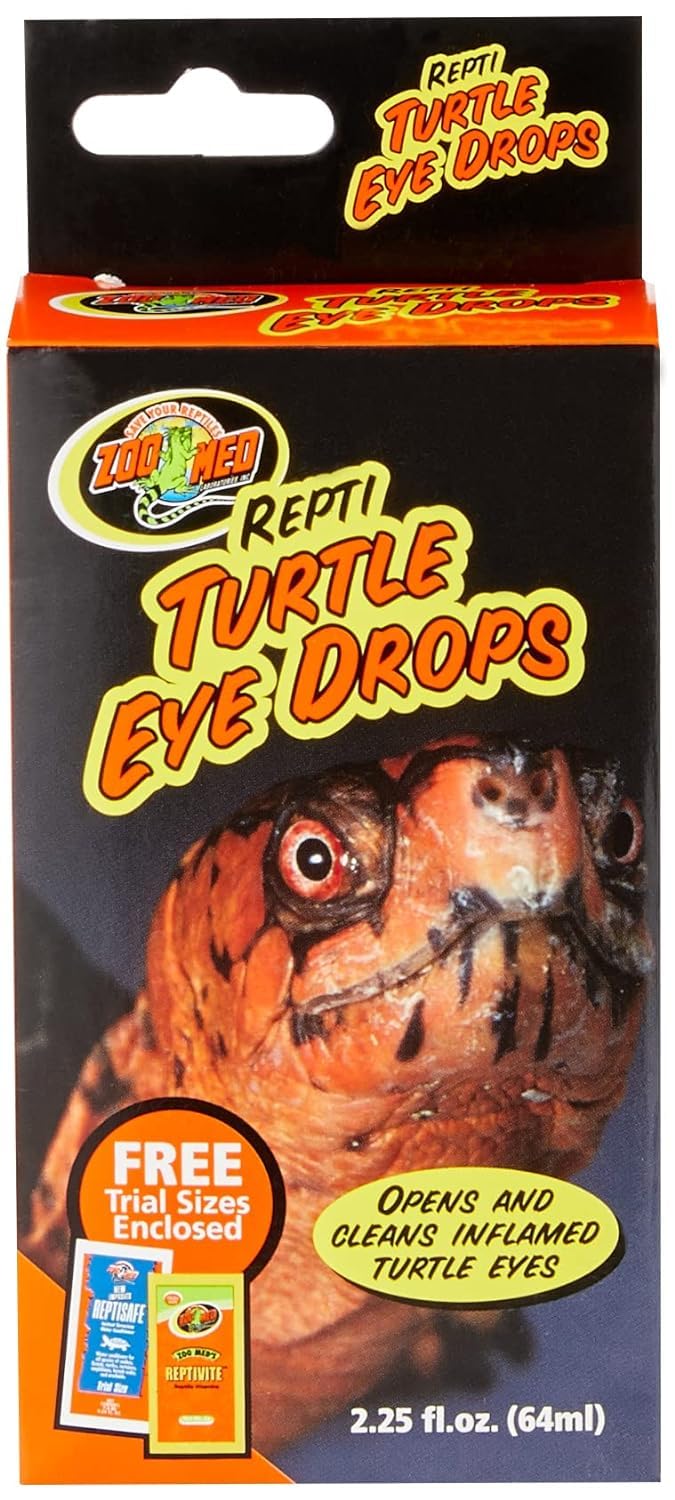 Zoo Med Gotas oculares para tortugas Repti en botella lista para uso y limpieza ocular.