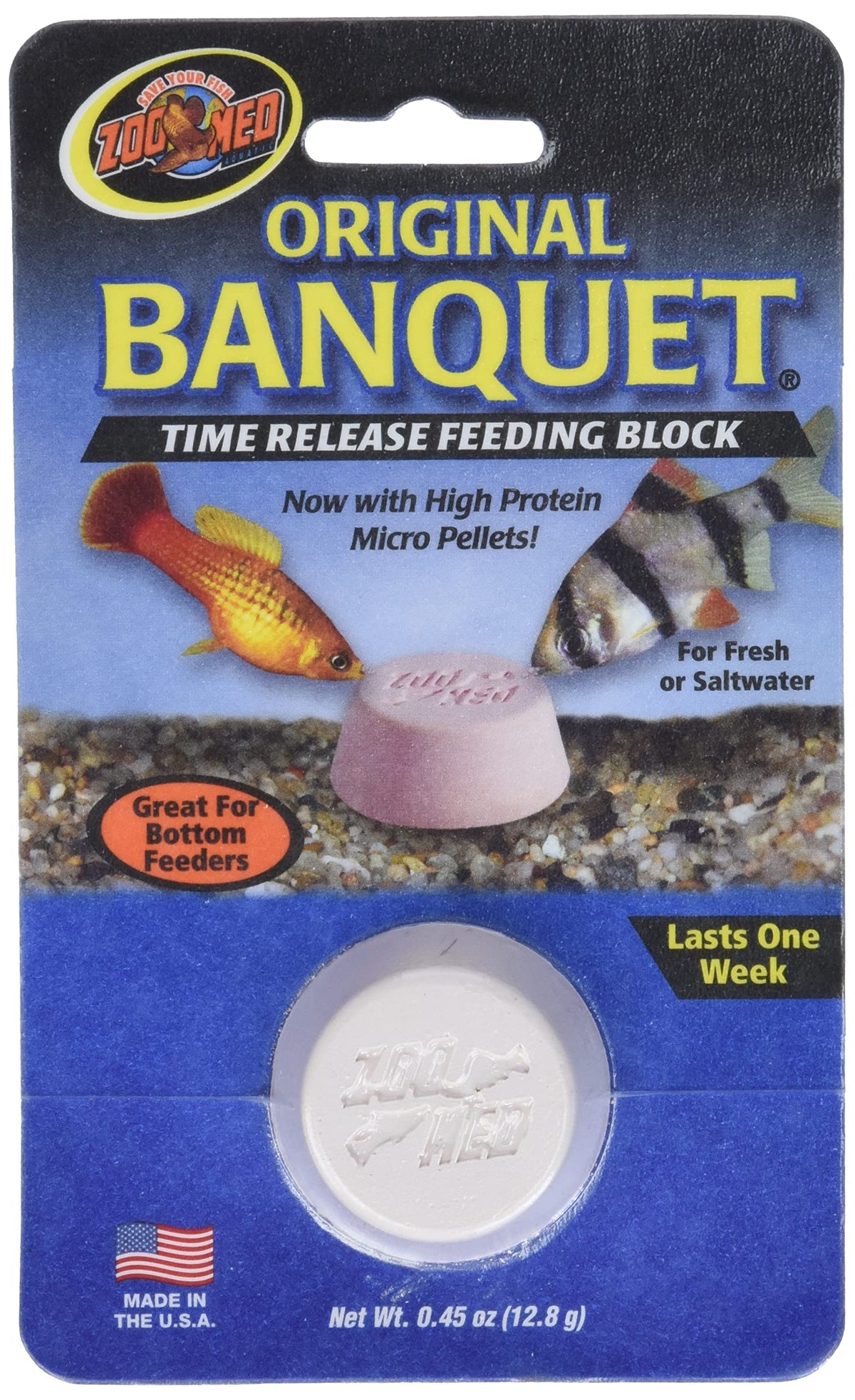 Zoo Med Original Banquet bloque alimentación 0,45 oz para liberación sostenida