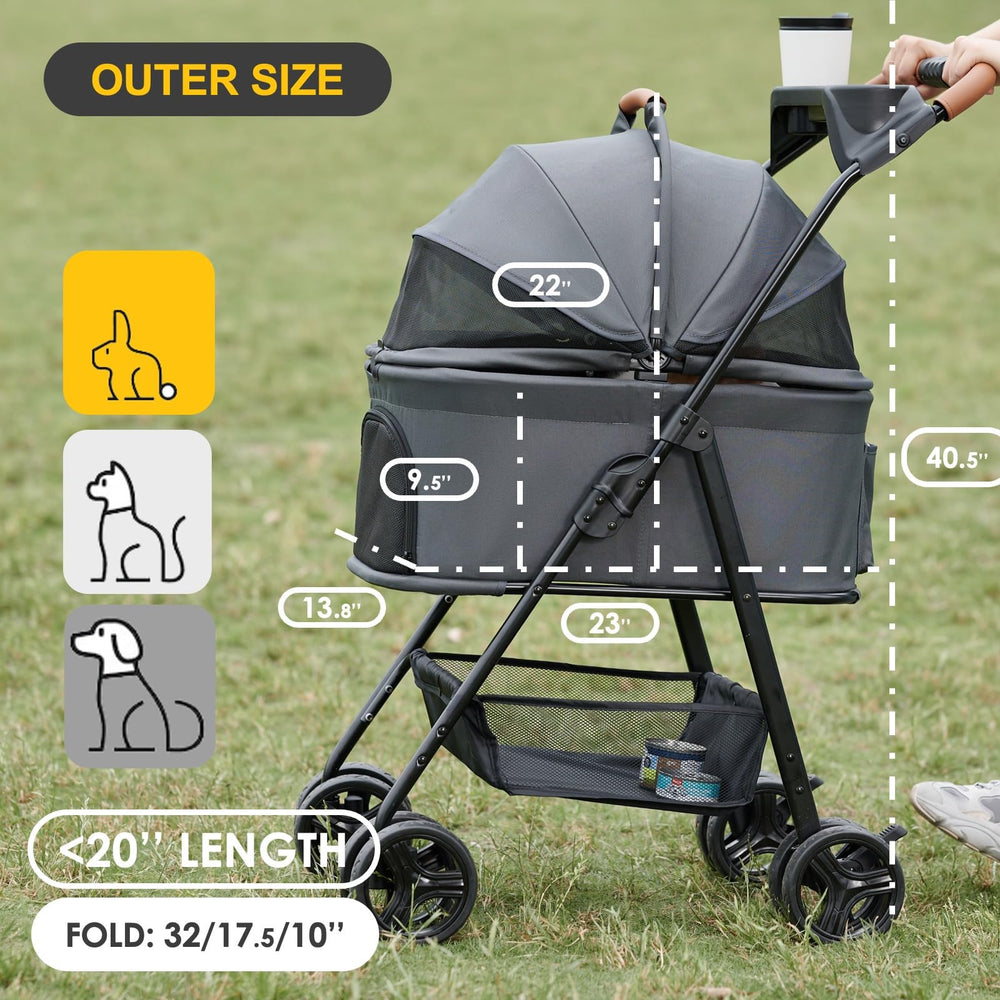 Zoosky carro removible para mascota, fácil de transportar como casa portátil
