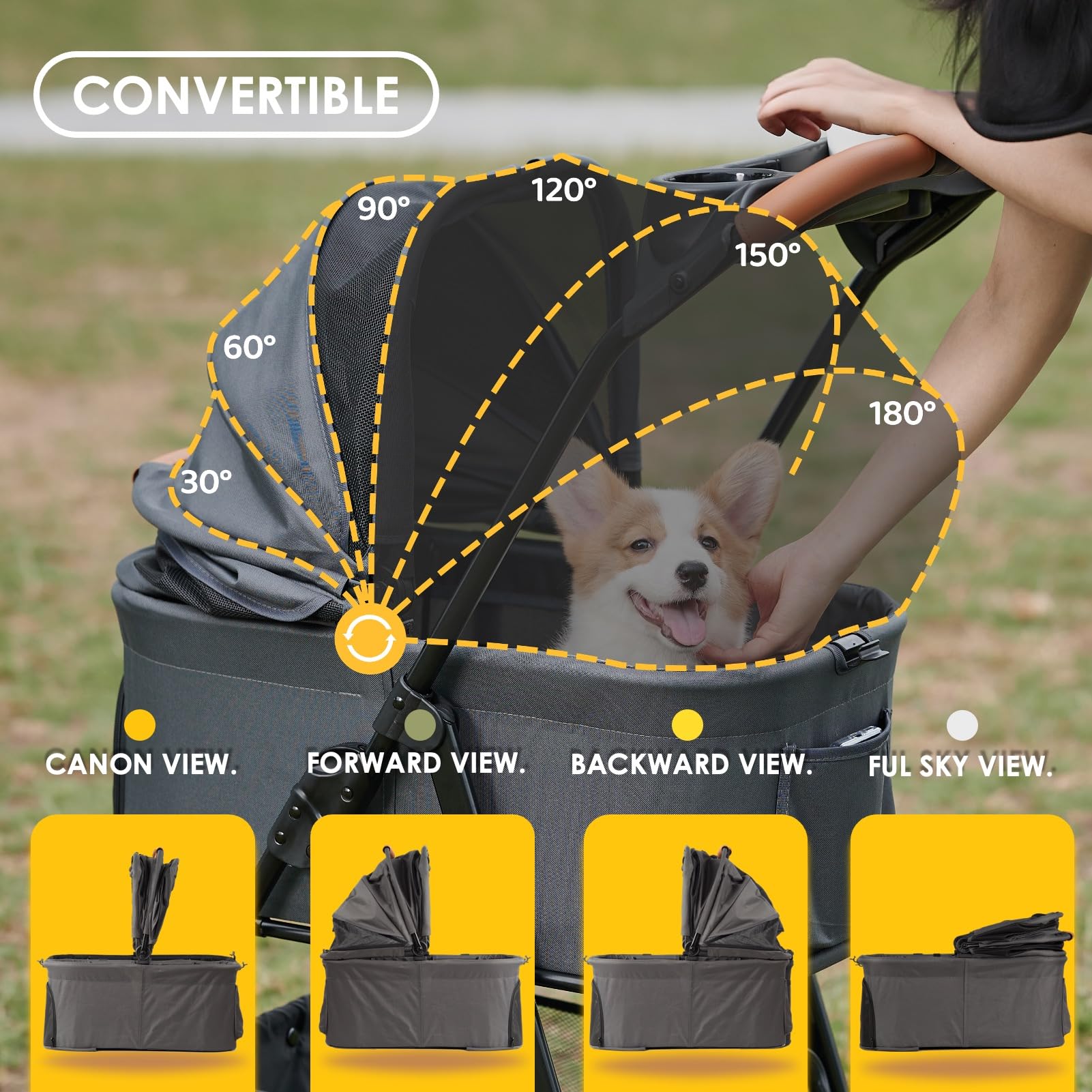 Zoosky cochecito todo terreno para perros pequeños con maniobrabilidad