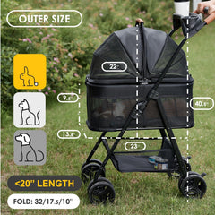 Zoosky paseador para perros pequeños, seguro y cómodo para paseos diarios
