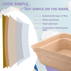 Zopeal caja-arena-desechable-apilable-y-ligera, fácil de almacenar.