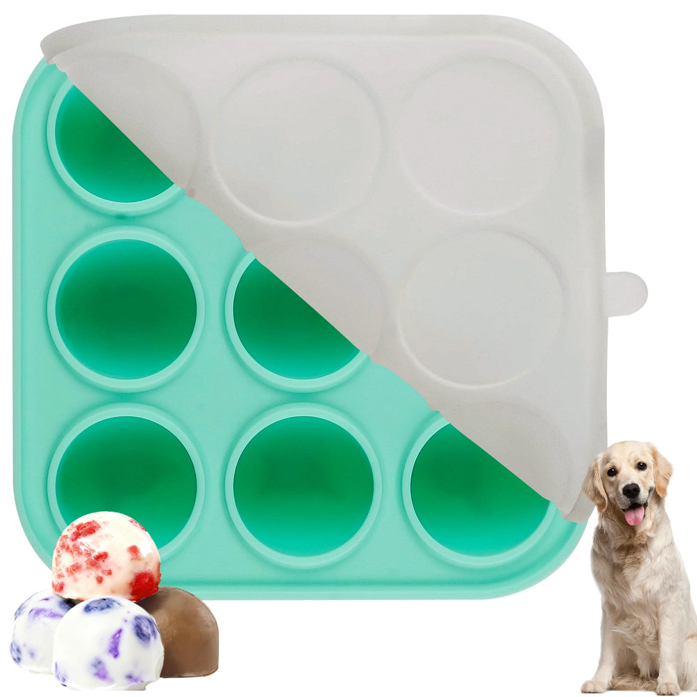 Molde Zorazio de silicona para perros con tapa y 9 cavidades para premios