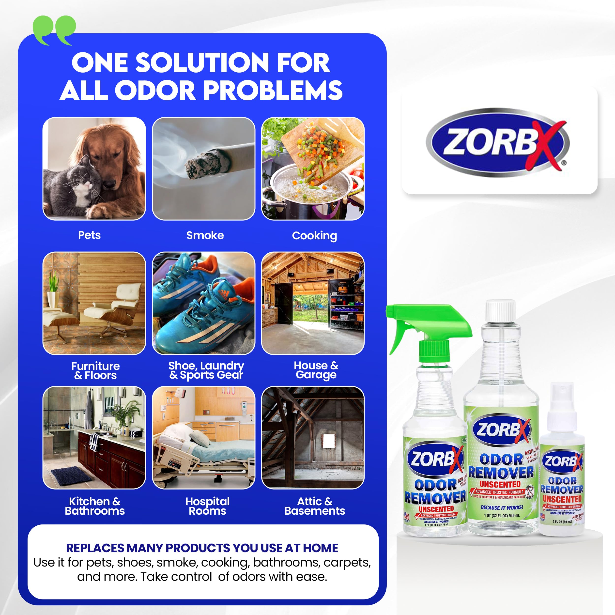 ZORBX recarga de 32 oz para áreas grandes sin aroma