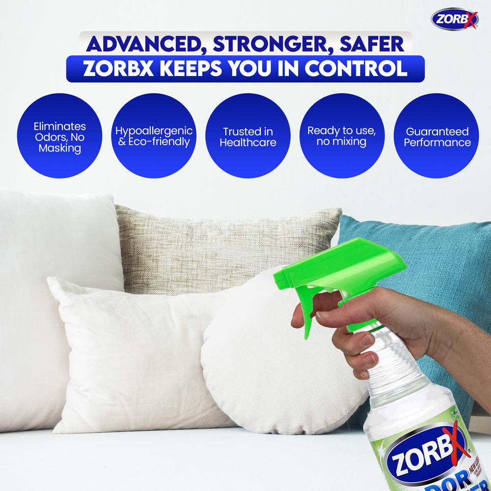 Baños y áreas sanitarias tratadas con ZORBX sin aroma