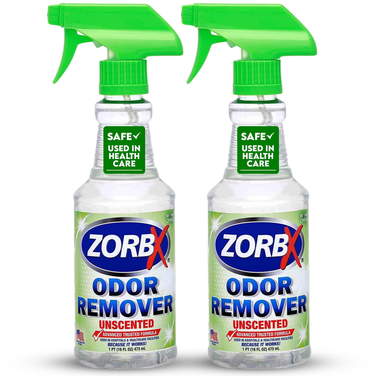 ZORBX eliminador de olores sin fragancia en botella de 16 oz para uso diario
