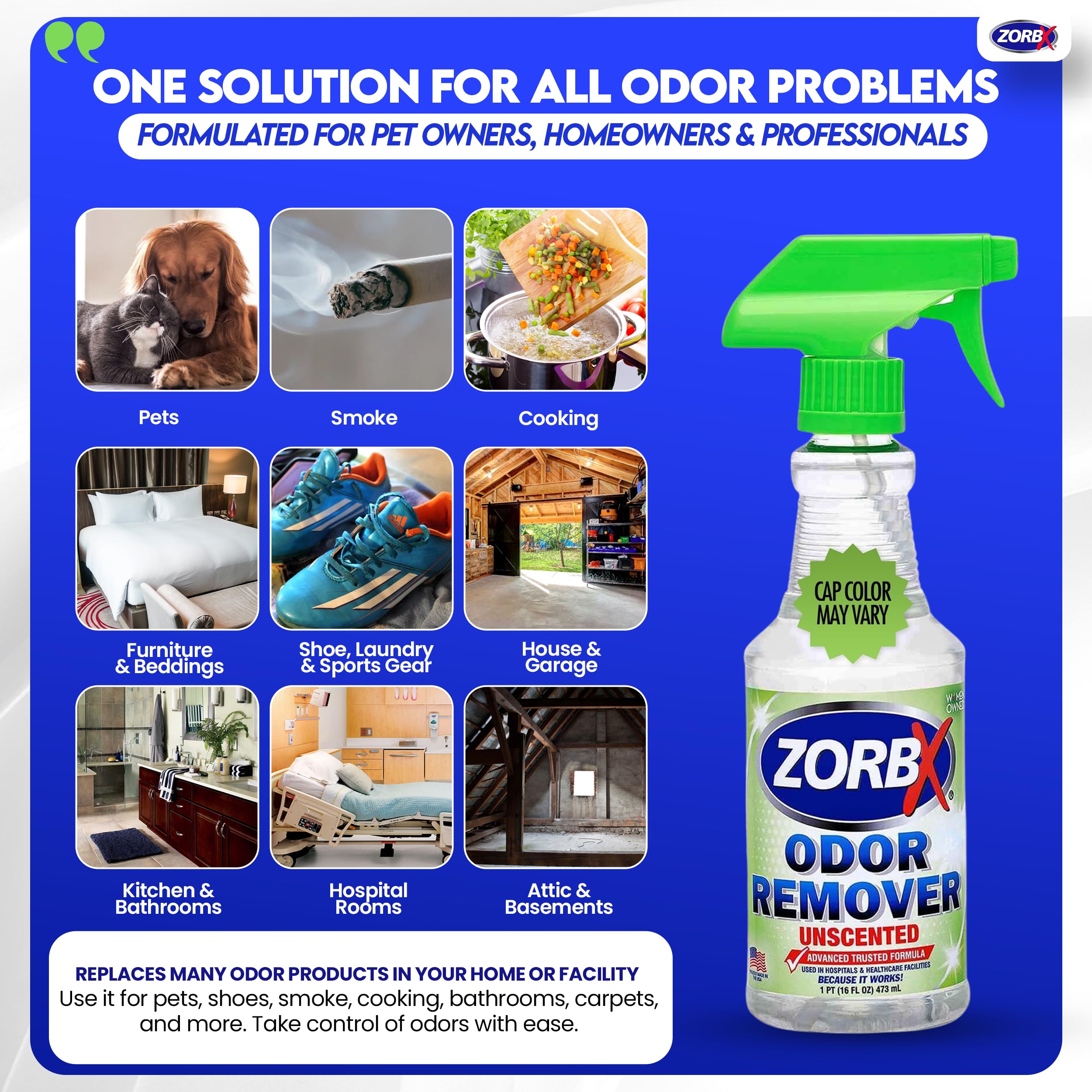 ZORBX Eliminador de Olores para vehículos, mantiene aire limpio al viajar.