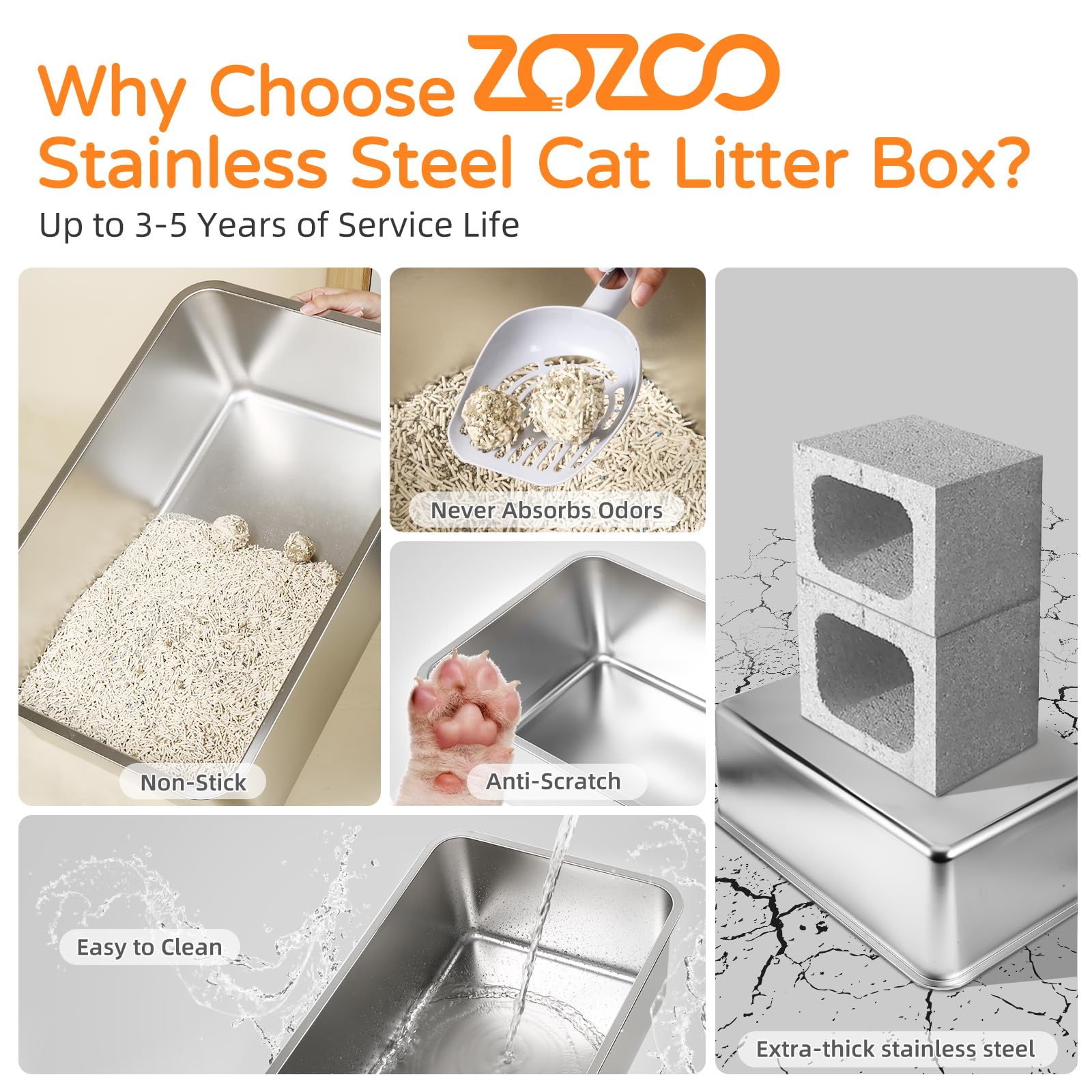 ZOZOO tamaño extra grande ofrece espacio amplio para gatos grandes.