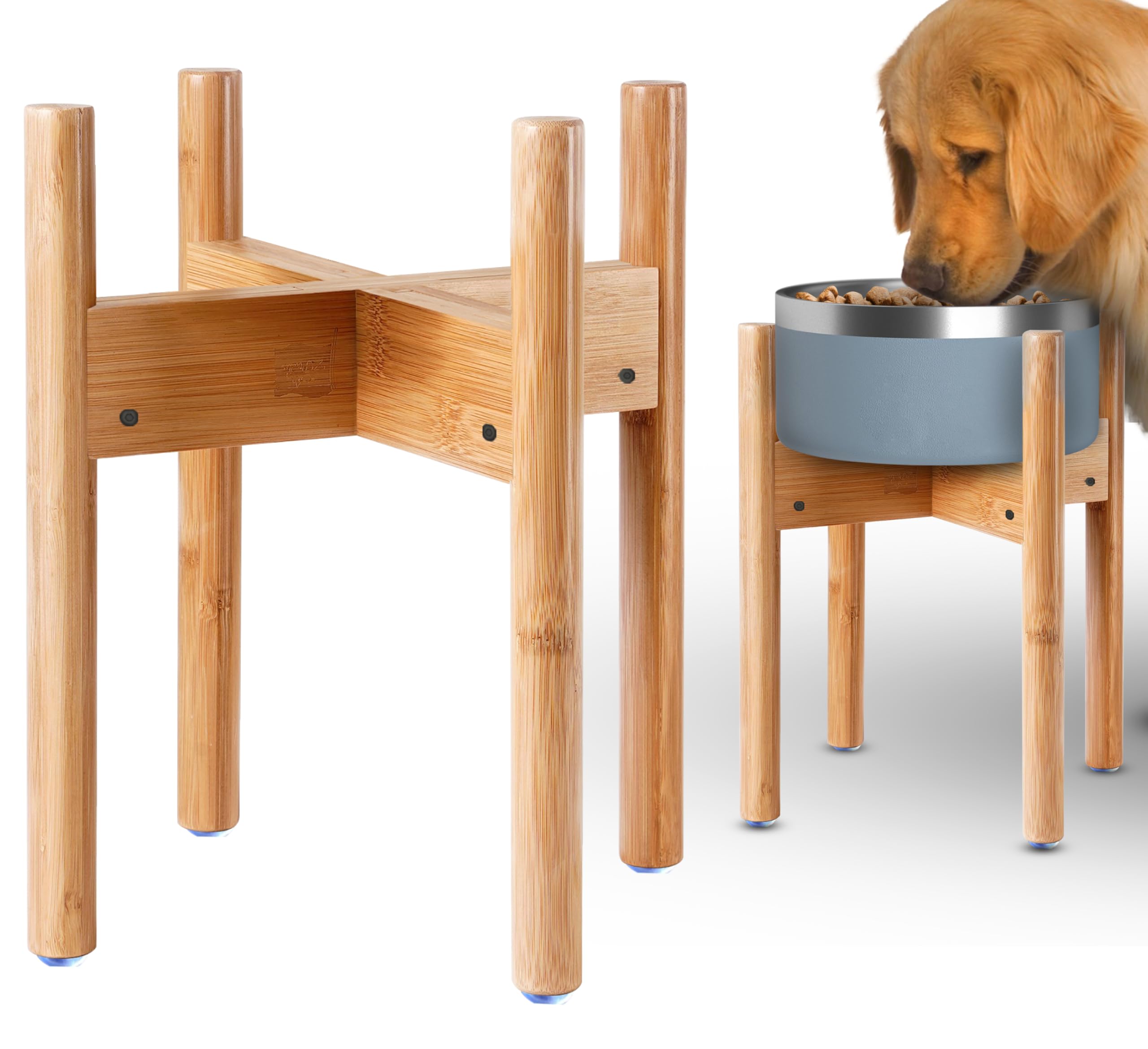 ZPirates: soporte para tazones de perro grande con altura de 14 pulgadas para mayor comodidad.