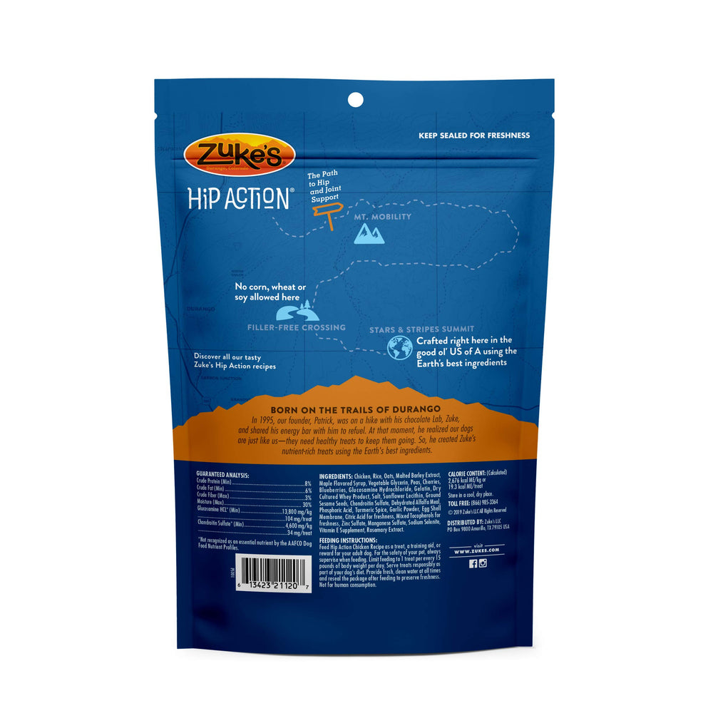 Zuke's Hip Action, sabor natural para recompensas y entrenamiento.