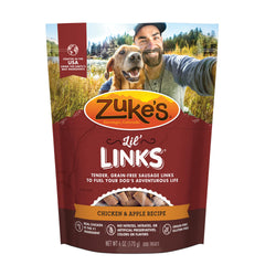 Zuke’s Lil’ Links bolsa de 6 oz con snacks de pollo y manzana para perros