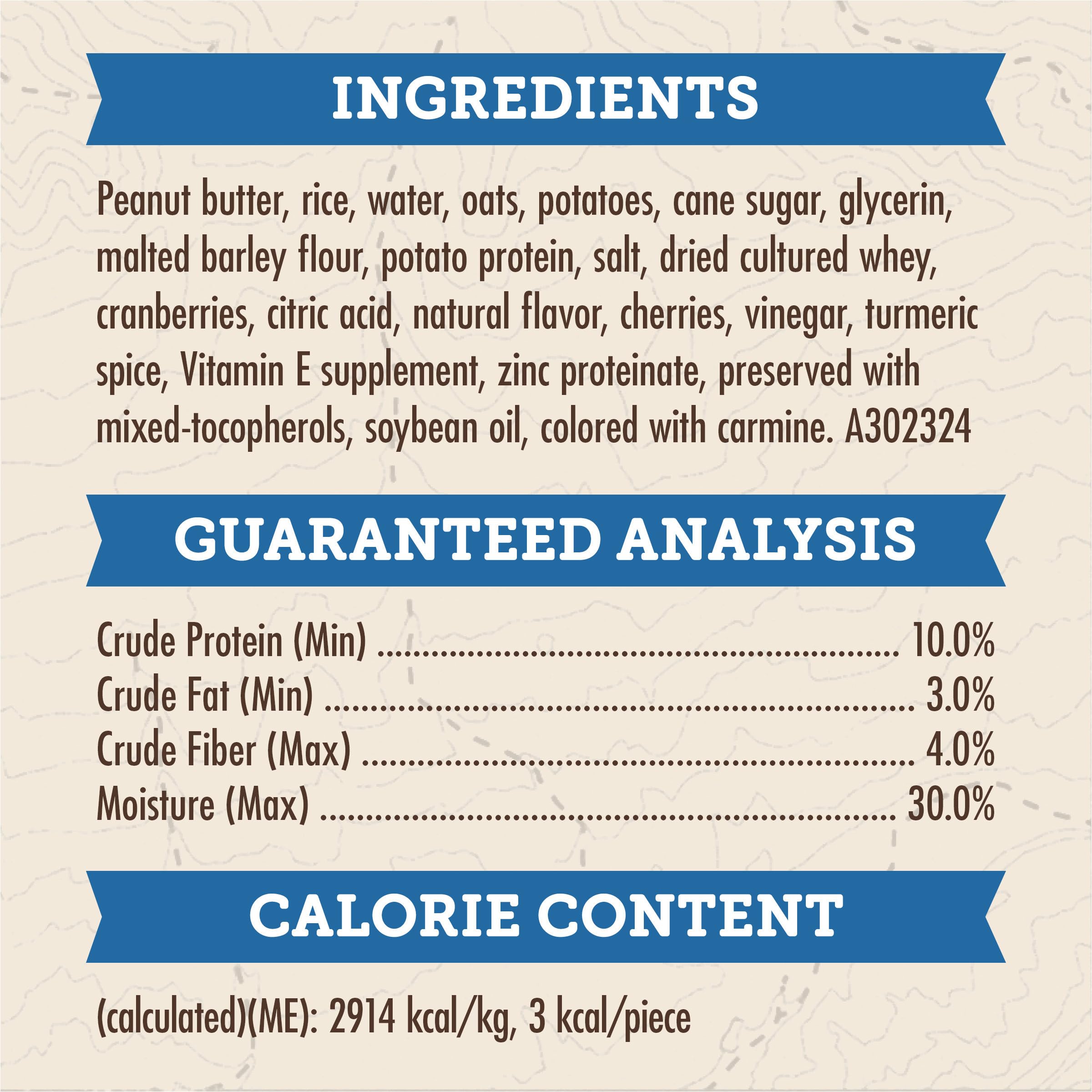 Zuke’s Mezcla de Senderos, ingredientes clave como maní y avena para un snack sabroso.