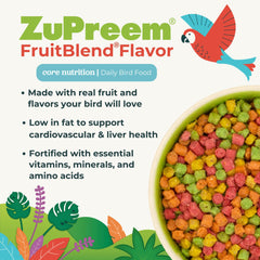 ZuPreem FruitBlend nutricion diaria con vitaminas esenciales.