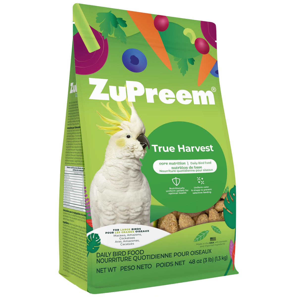 ZuPreem Natural para amazones: gránulos equilibrados para ingesta diaria.