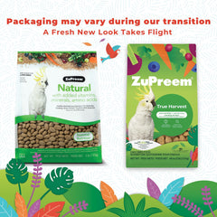 ZuPreem Natural para cacatúas: granulación ideal para aves grandes.
