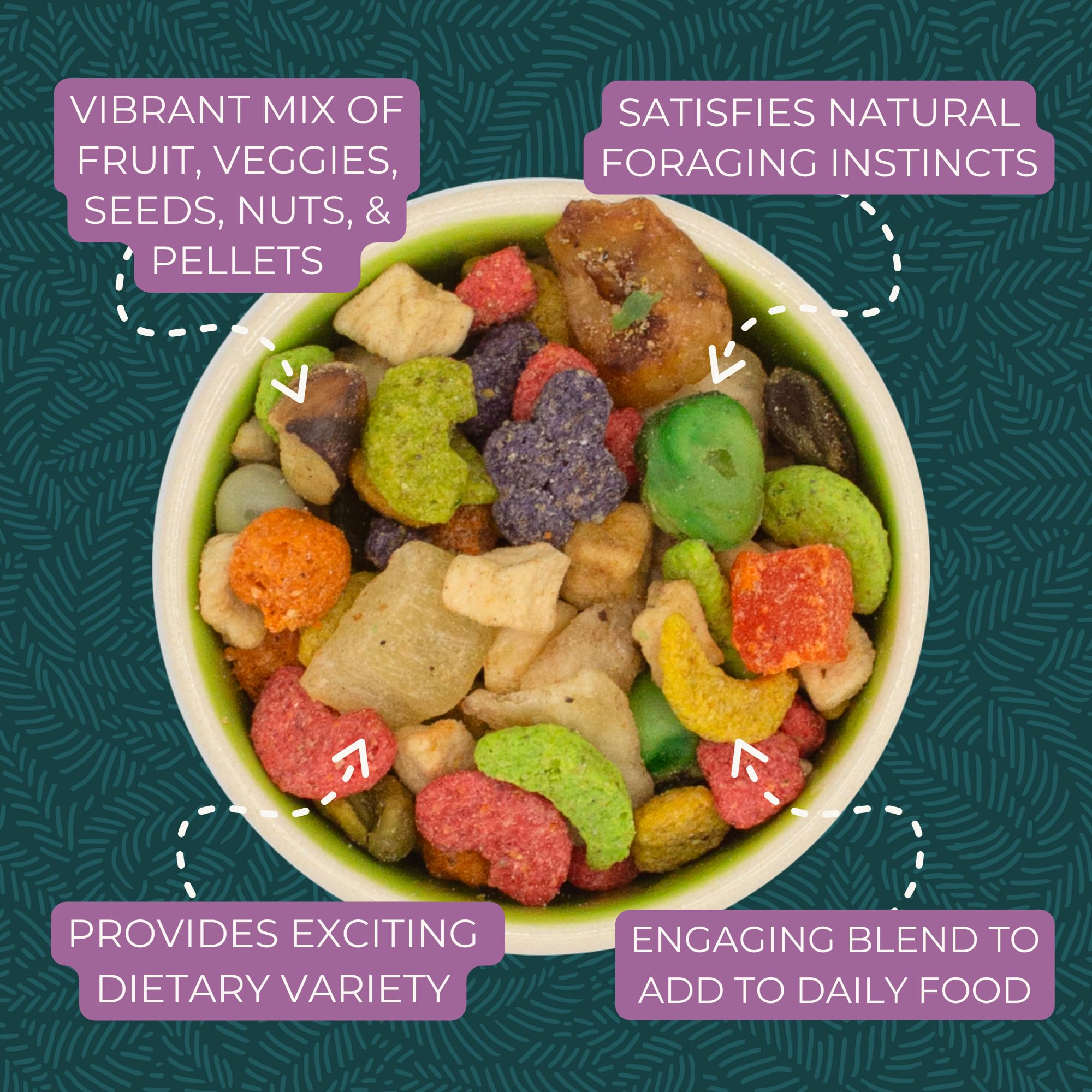 ZuPreem Pure Fun dieta equilibrada para aves grandes con variedad semanal